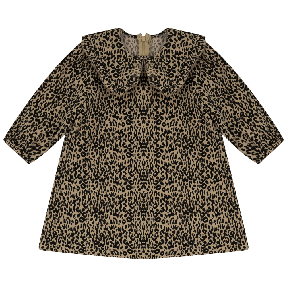 Lepord Print Corduroy Dress in Ivory Leopard Print by The Umbrella Academy