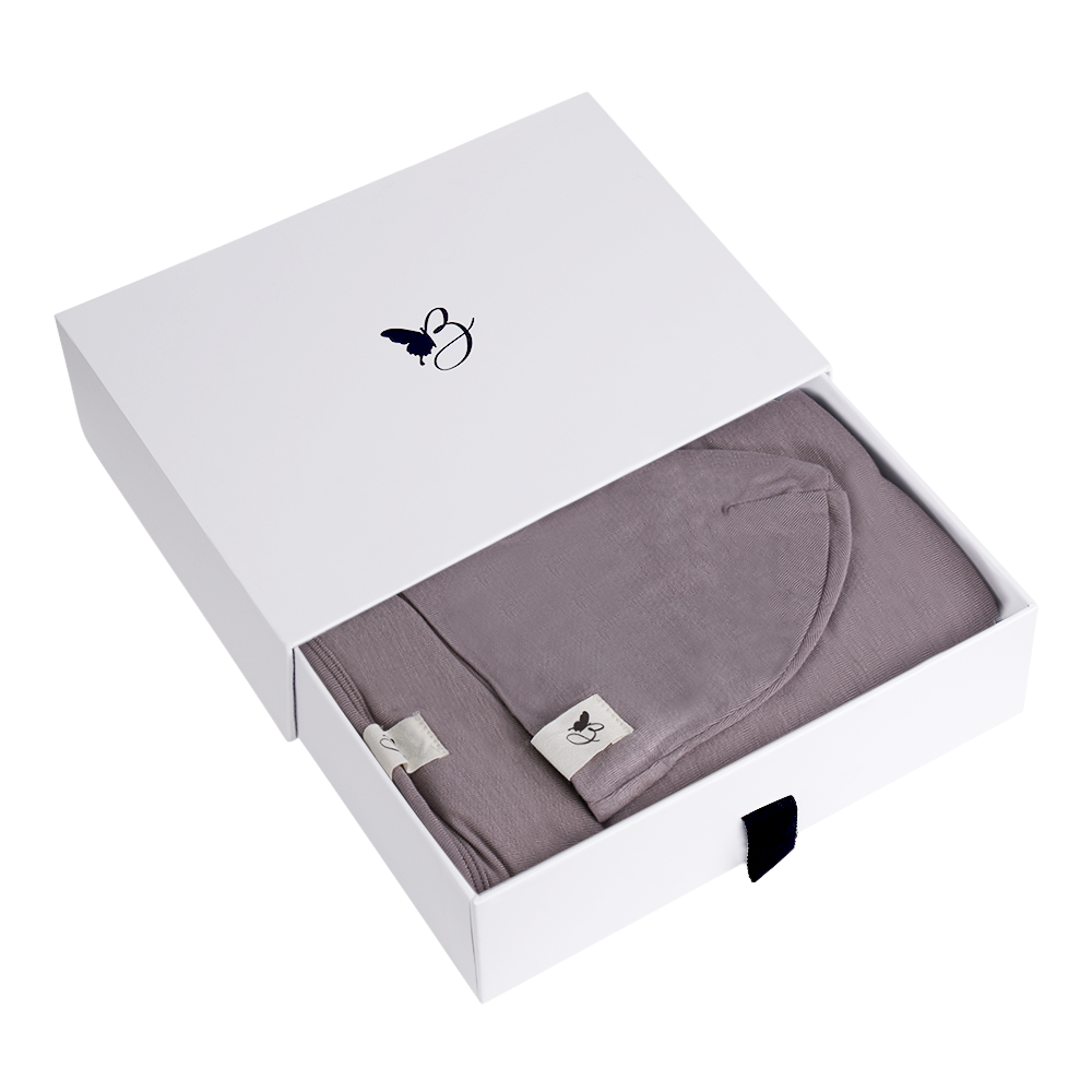 Bebe Bella Blanket & Hat Set in Mink 1 Month by Bebe Bella