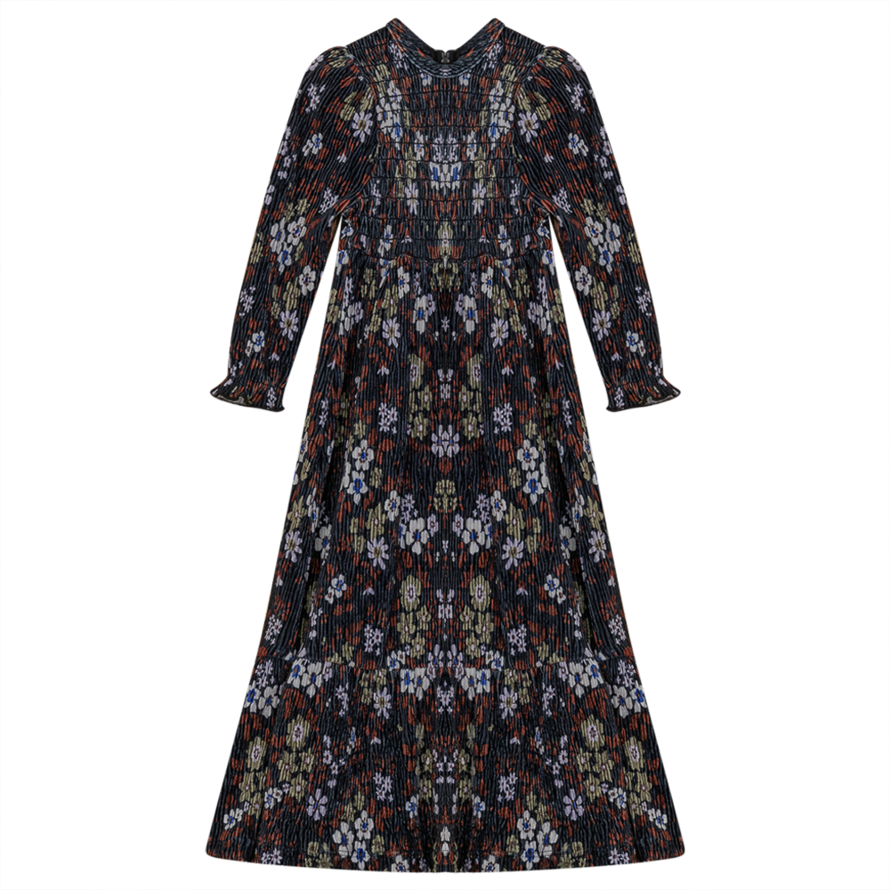 Tone On Tone Dress With Flower Print in Floral print by Seal