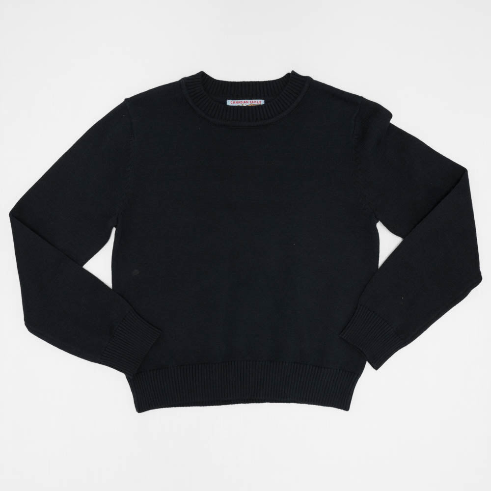Basic Knit Crewneck Sweater in Navy by Canadian Eagle