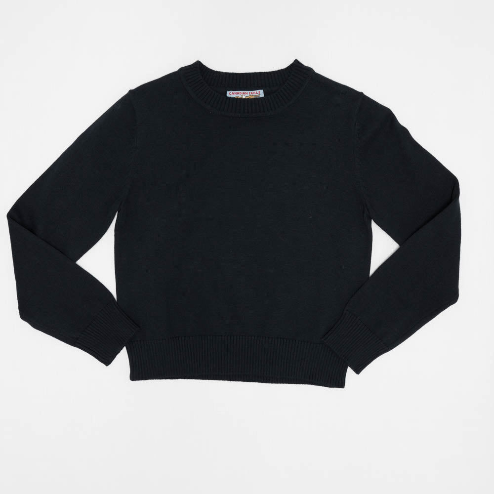 Basic Knit Crewneck Sweater in Navy by Canadian Eagle