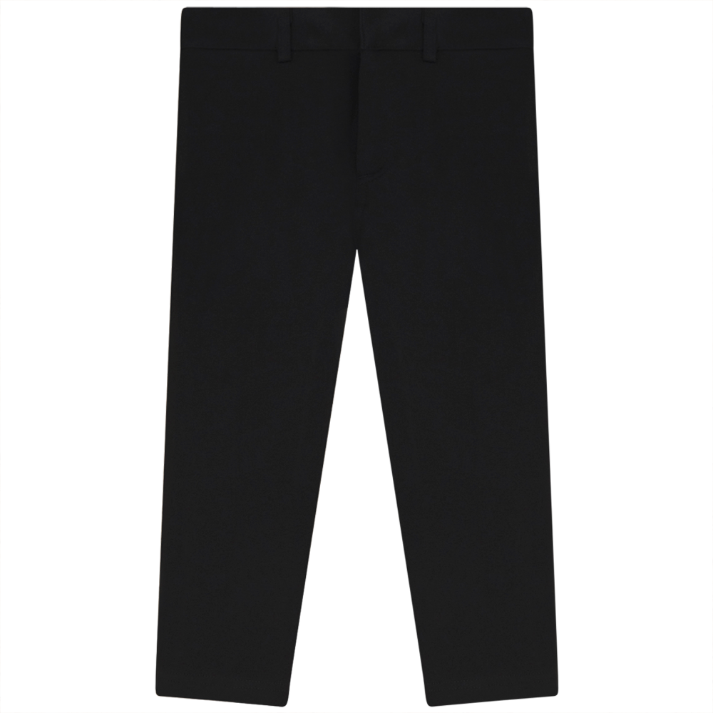 Boys Ponte Knit Skinny Pants in Black by Wings