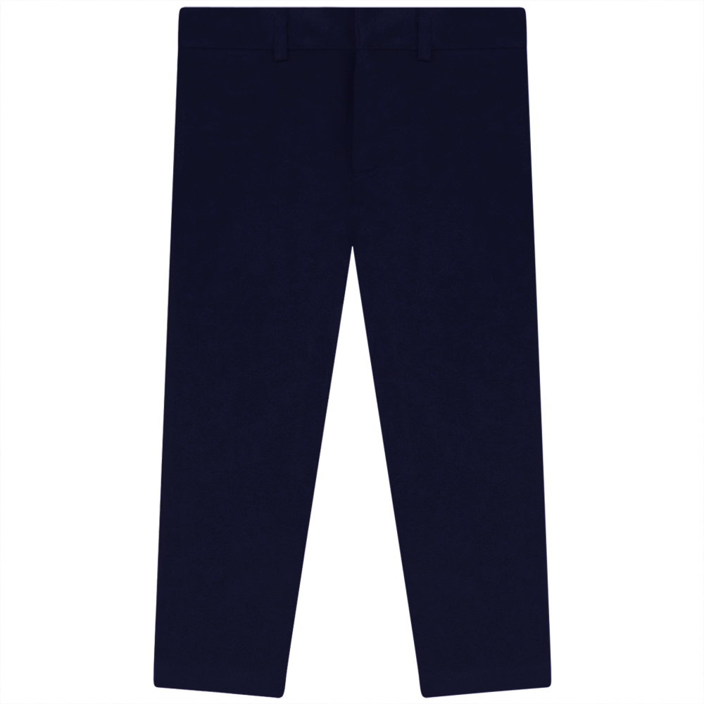 Boys Ponte Knit Skinny Pants in Dark Navy by Wings