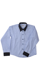 Long Sleeve Blouse With Collar in Blue 5 by East Coast