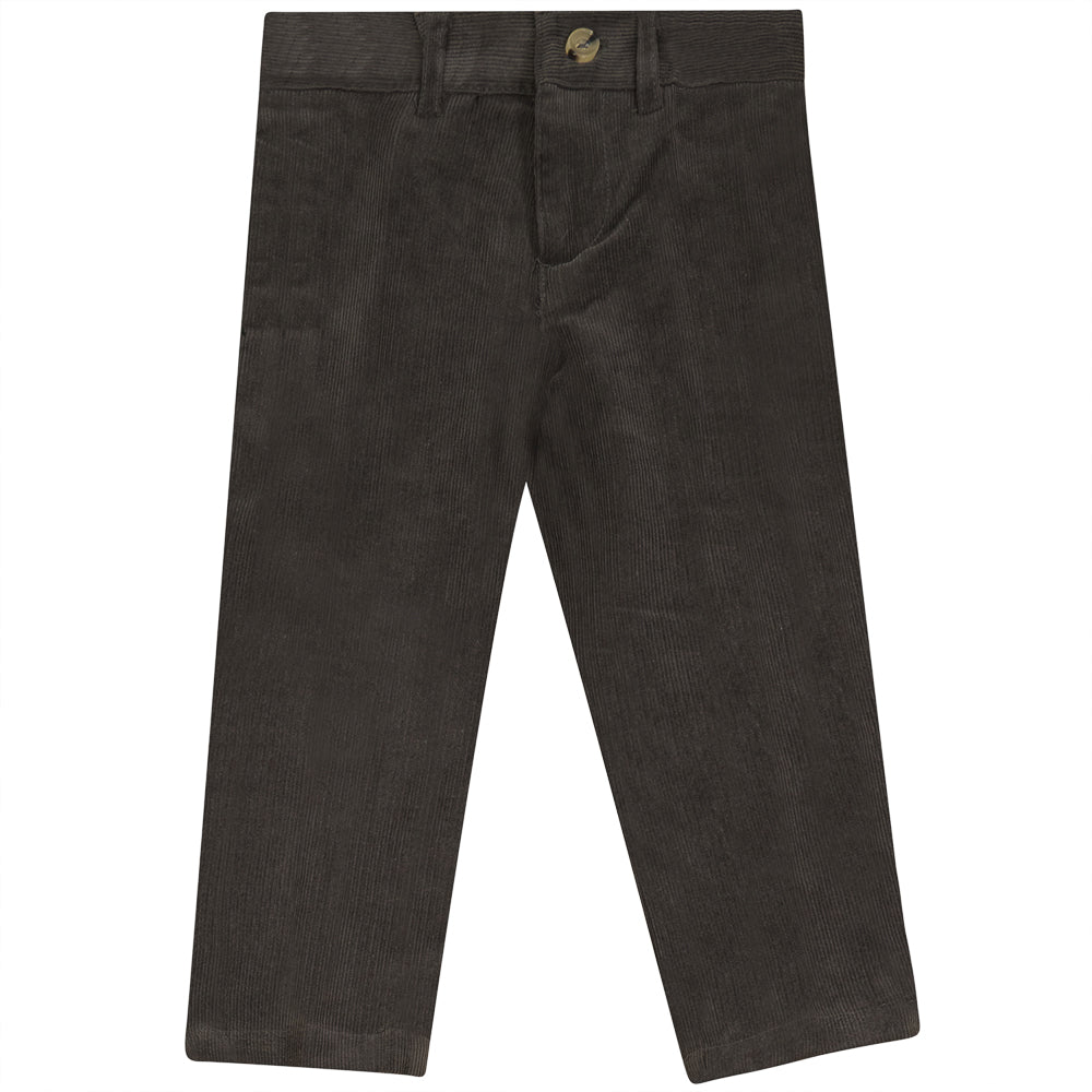 Skinny Fit Corduroy Long Pants in Charcoal by Canadian Sport