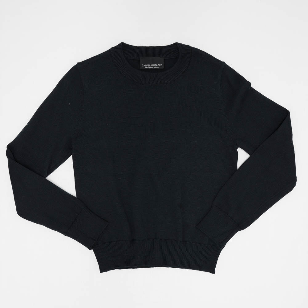 Basic Knit Crewneck Sweater in by Canadian Eagle