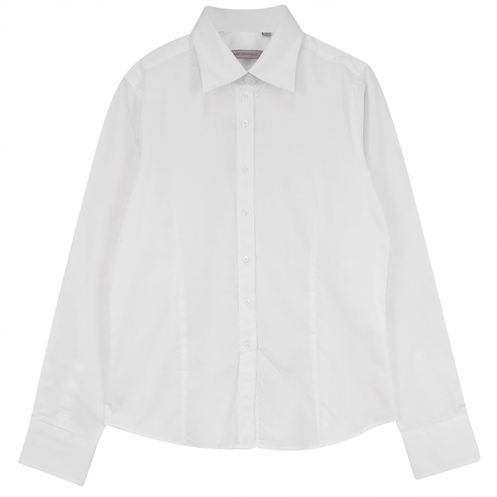 Basic Blouse With Pleats in White - 88-1 by Mark Benfield
