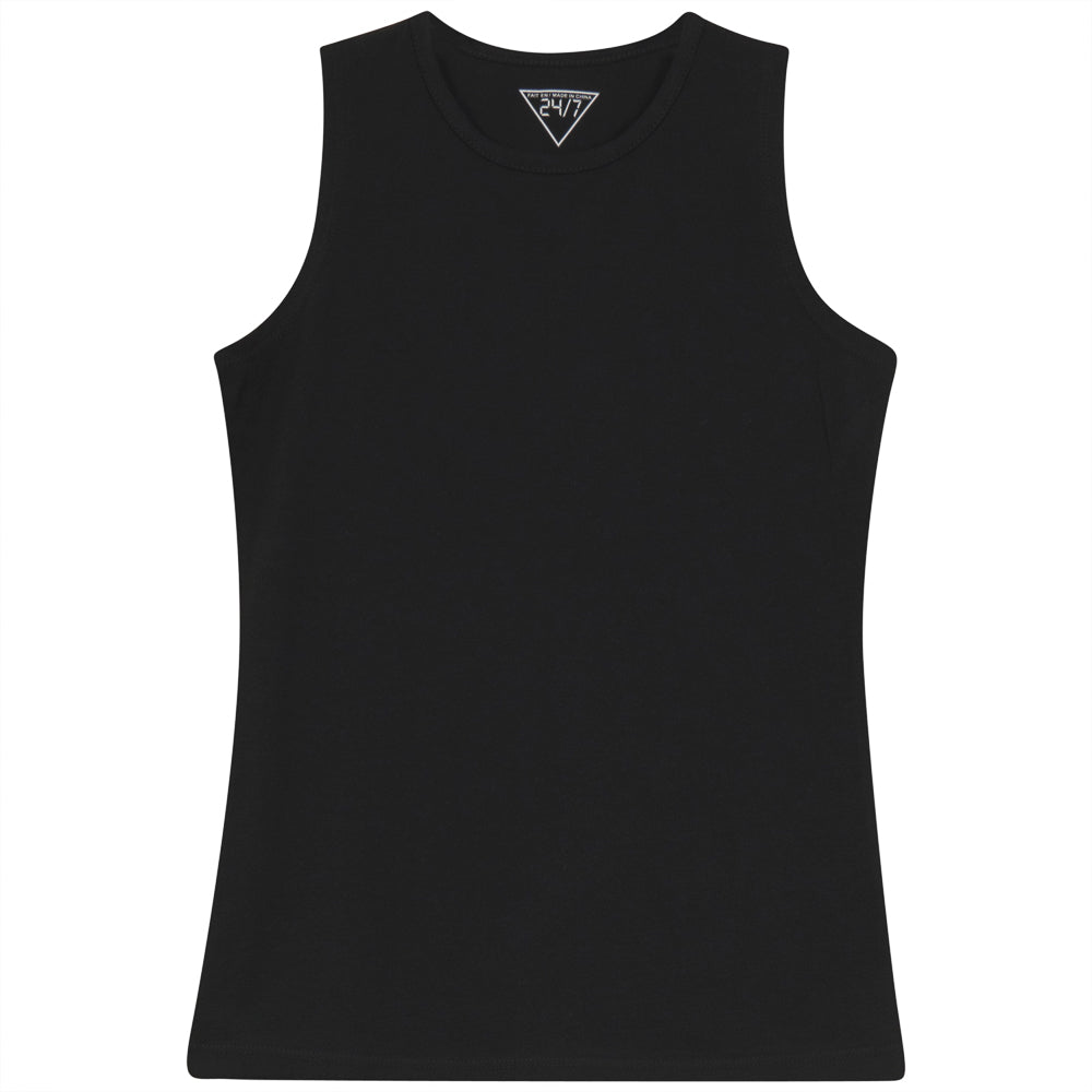 Basic Sleeveless Top in Black by 24-Jul