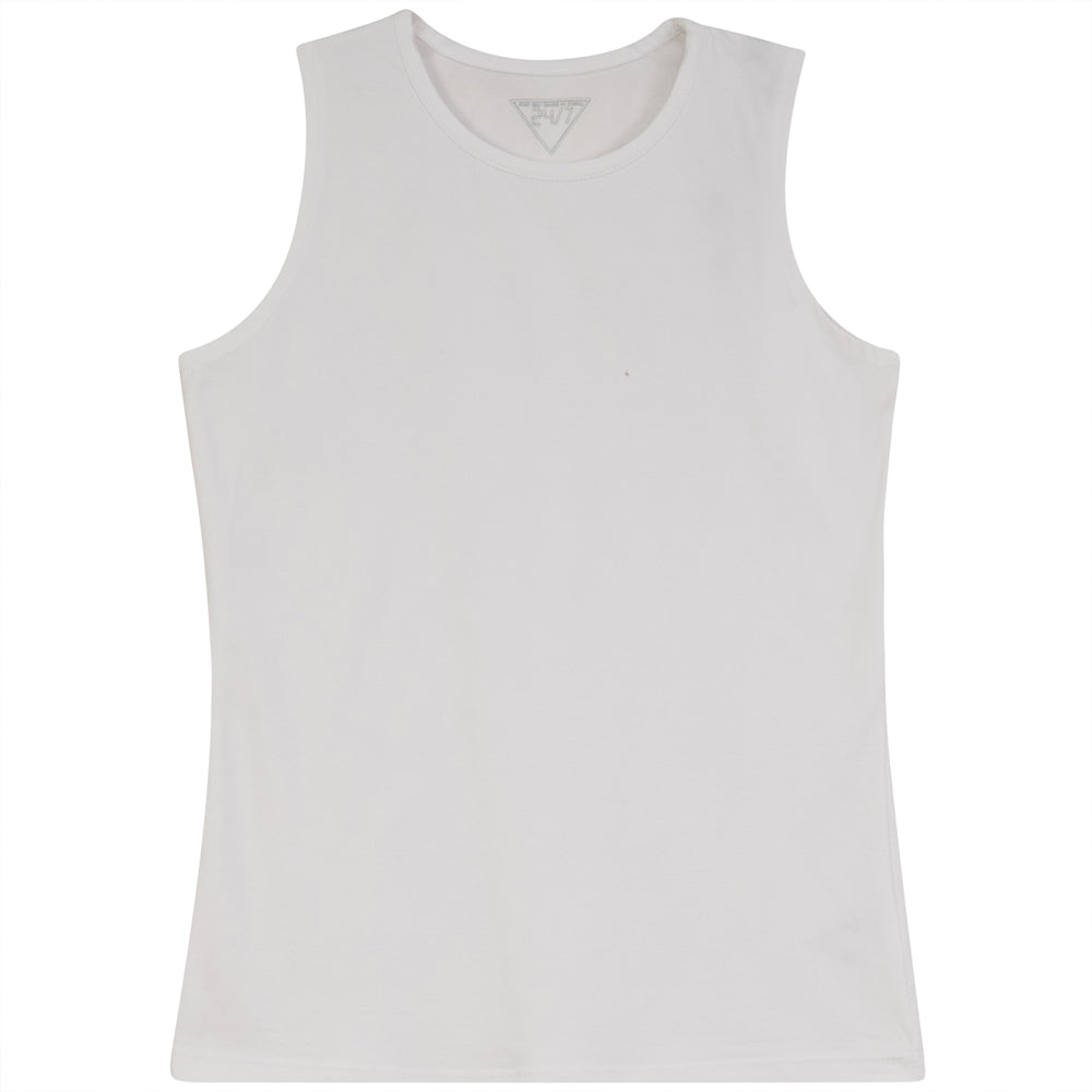 Basic Sleeveless Top in White by 24/7