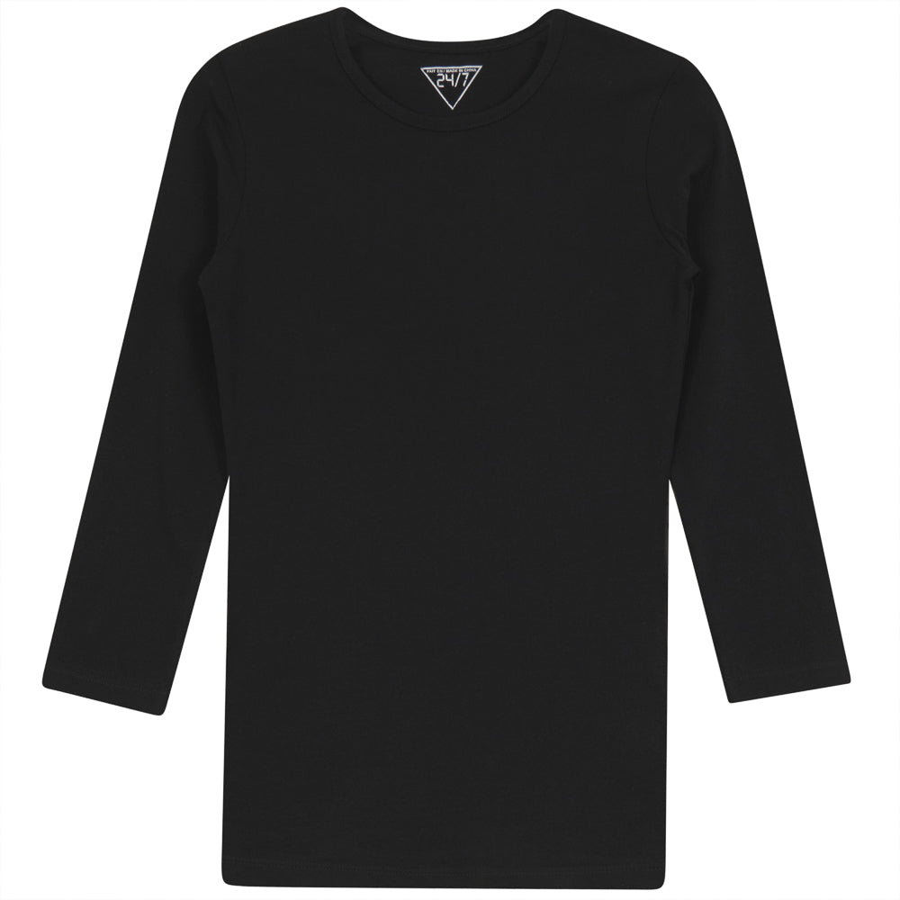 3/4 Crewmeck T-Shirt in White by 24-Jul