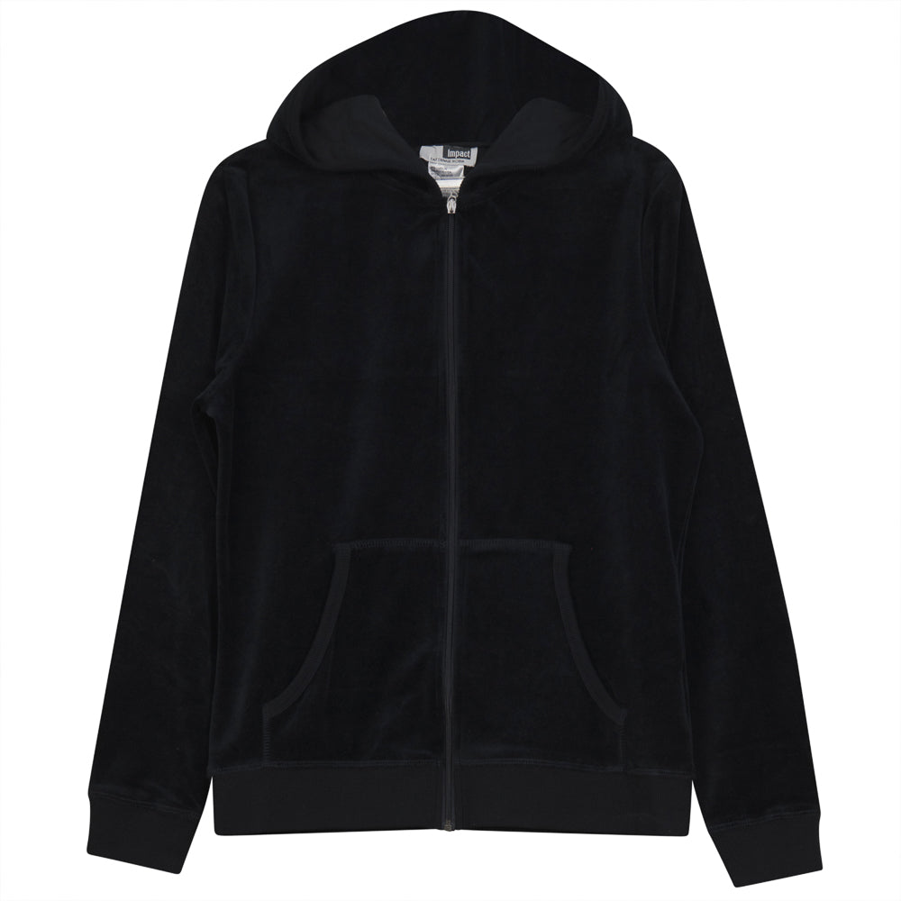 Long Sleeves Hoodie Cardigan in Dark Navy by Impact