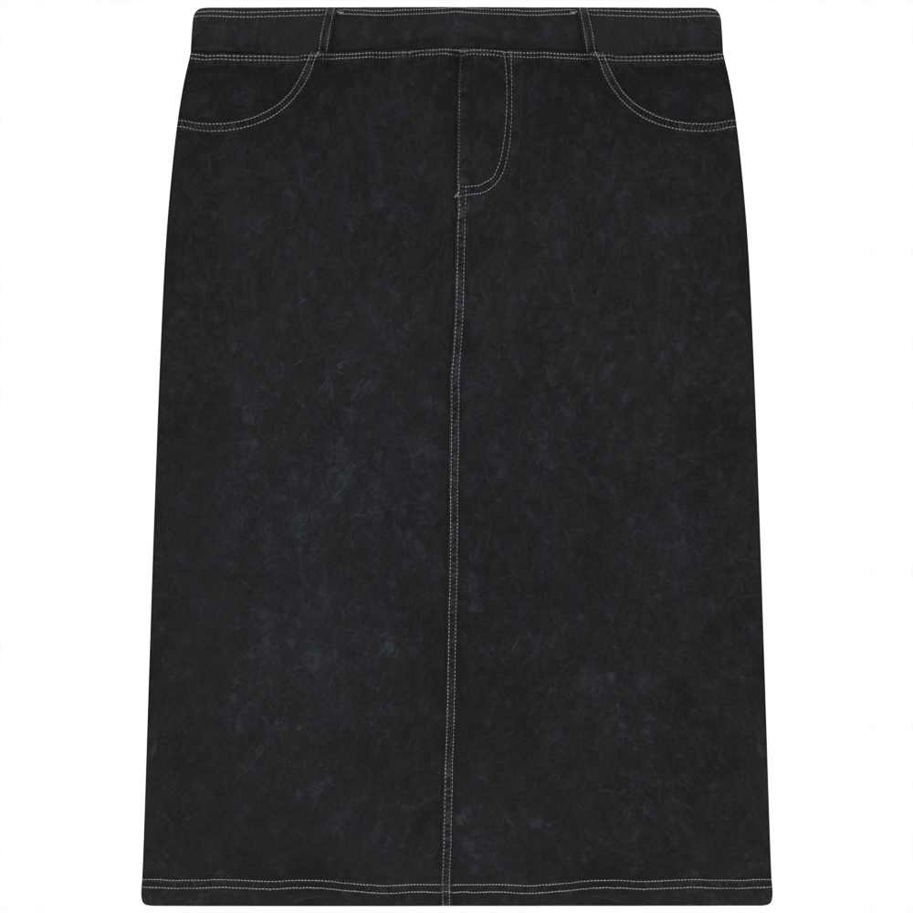 Pull On Skirt 24" Black Wash Ladies Skirt by {{ product_vemdor}}