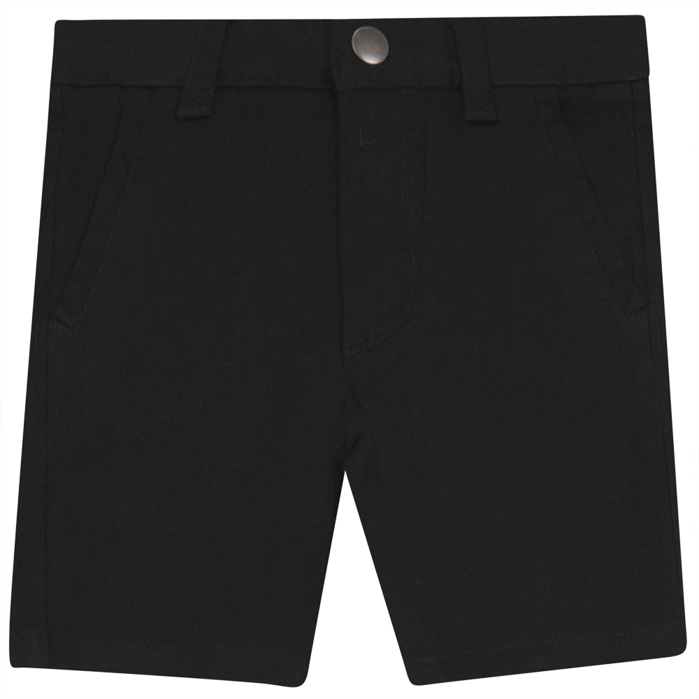 Cotton Shorts in Black by Mocha Noir