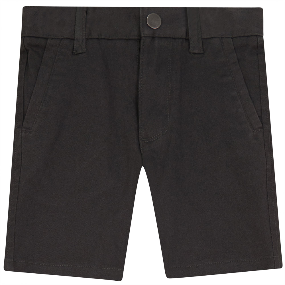 Cotton Shorts in Charcoal by Mocha Noir