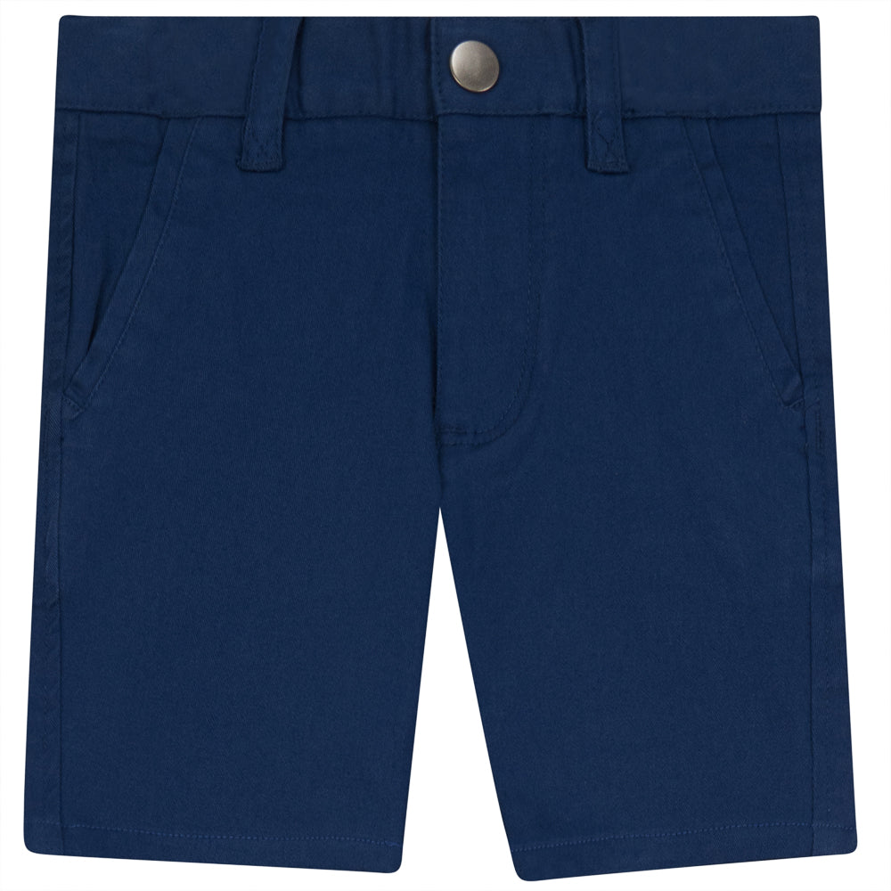 Cotton Shorts in Ensign Blue by Mocha Noir