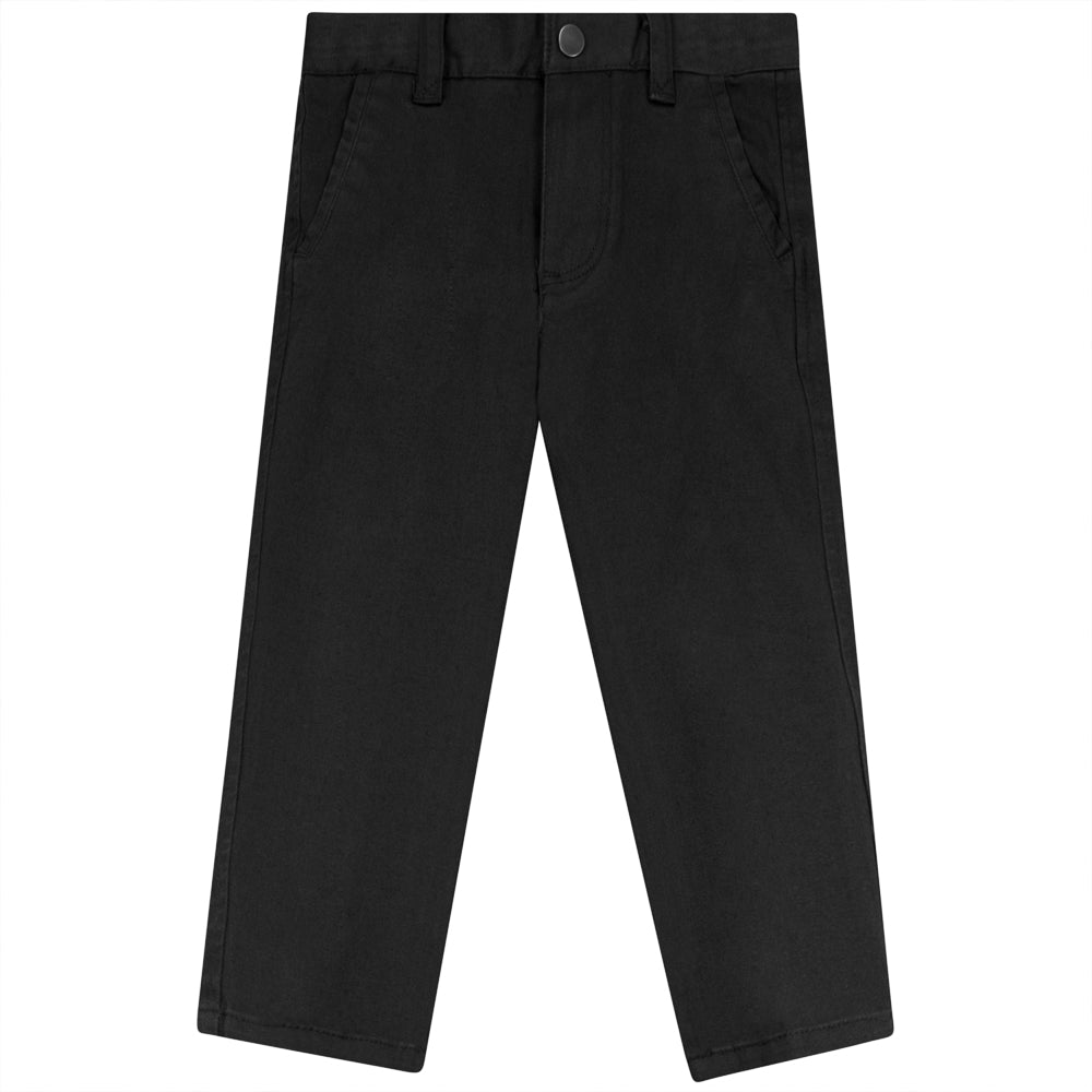 Cotton Chinos in Black by Mocha Noir