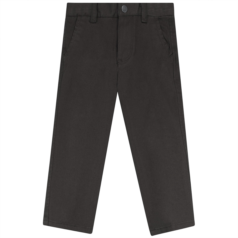 Cotton Chinos in Charcoal by Mocha Noir