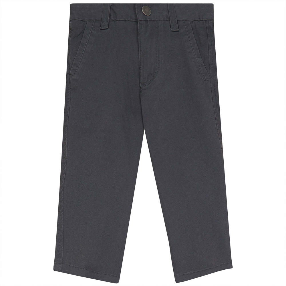 Cotton Chinos in Grey by Mocha Noir