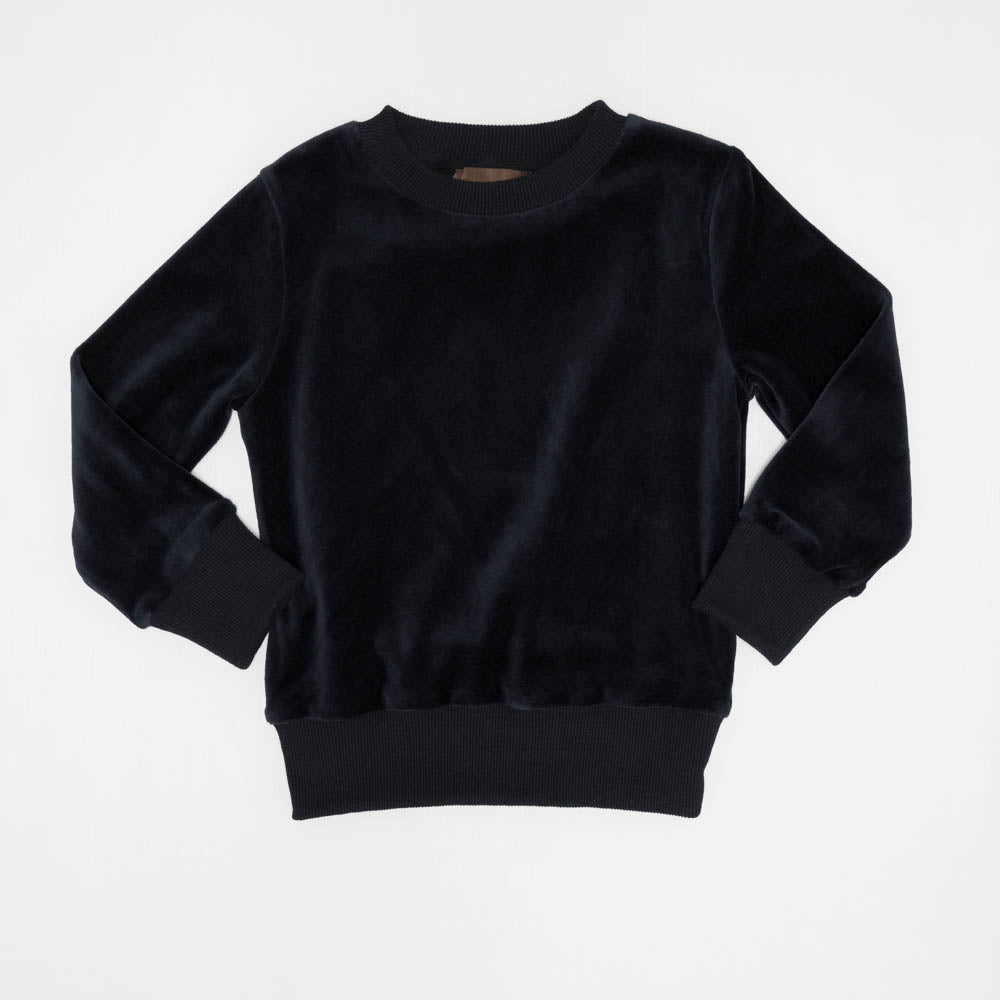 Basic Velour Crewneck Sweater