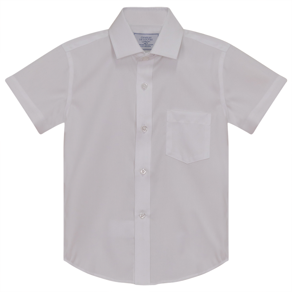 Short Sleeves Basic Shirt in White by Charles de Louvre