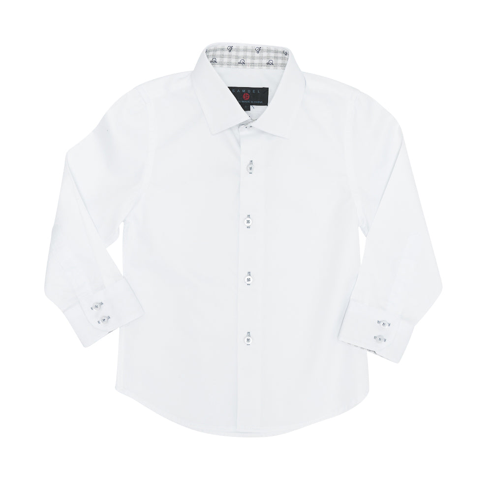 Long Sleeve Dress Shirt in Grey by Samuel Jr