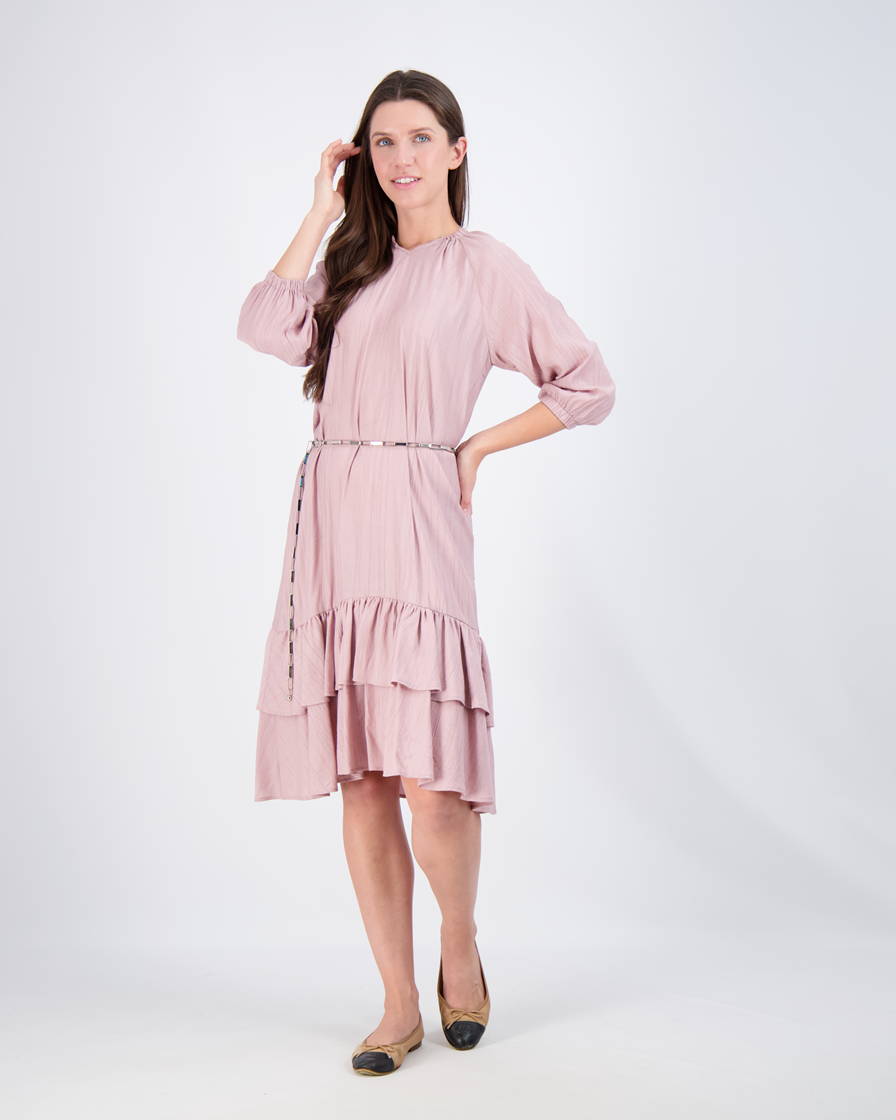 Layered Dress With String Bow in by Ginger