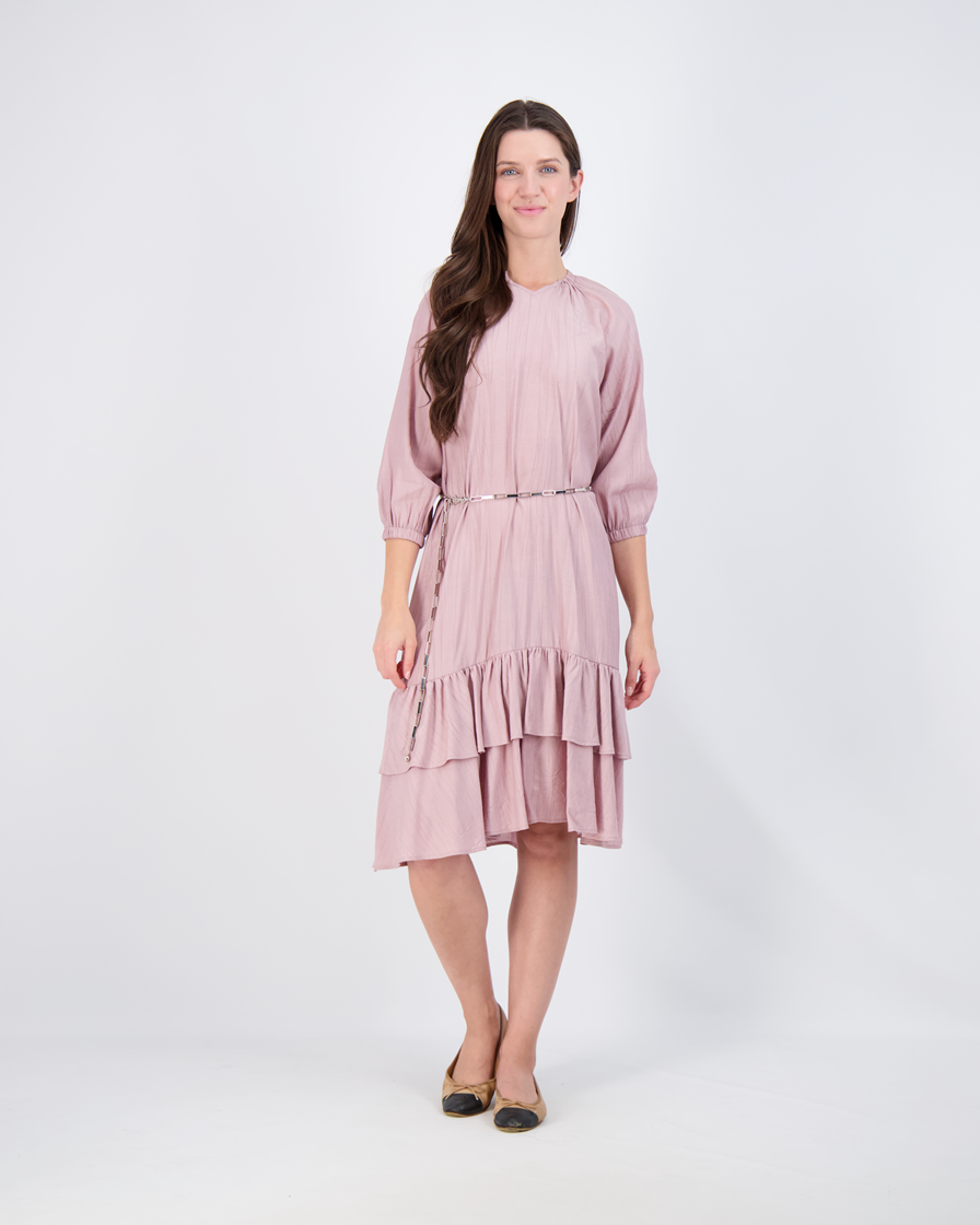 Layered Dress With String Bow in by Ginger
