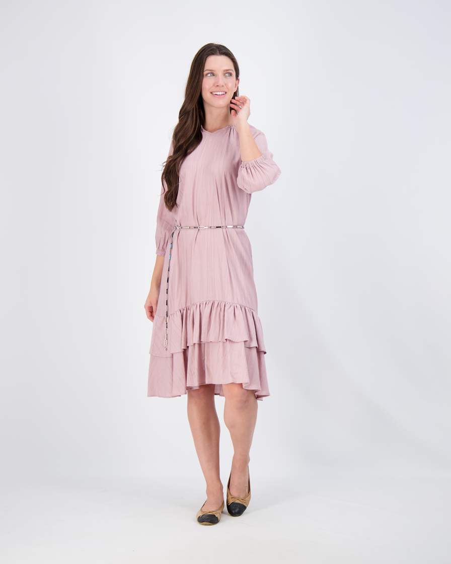 Layered Dress With String Bow in by Ginger