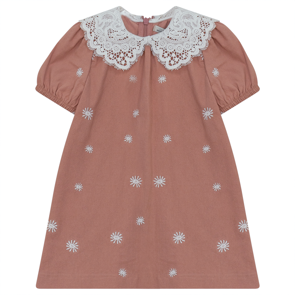 Dress With Lace Collar in by Slice