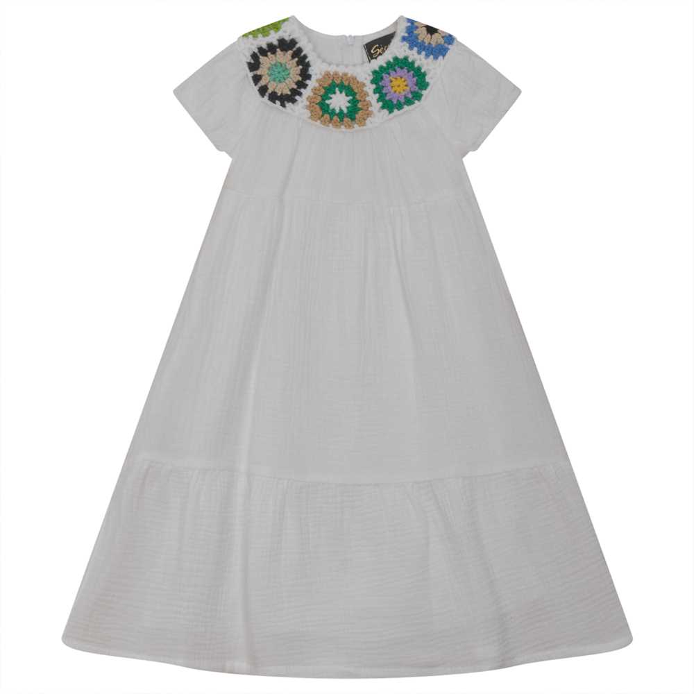 Speacial Collar Dress in White by Seal