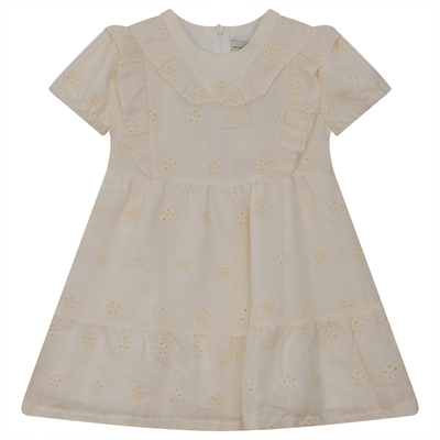 Eyelet Ruffled Dress Slice Girls Dress - TheHushShop.com