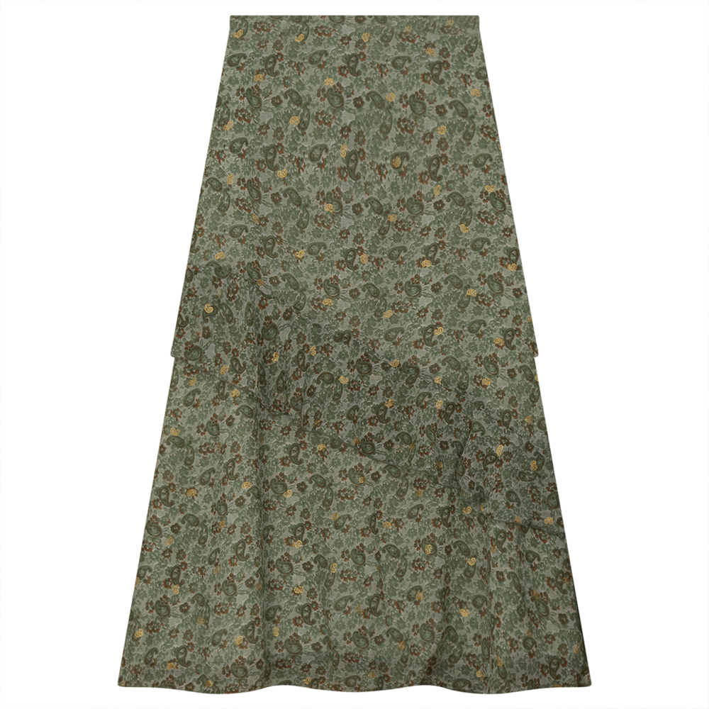 Woven Skirt in GREEN FLORAL by Noni