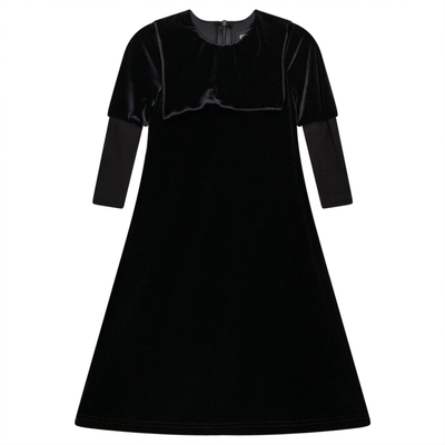 Velvet Sailor Robe Dress With Zip Cindy Girls Dress - TheHushShop.com