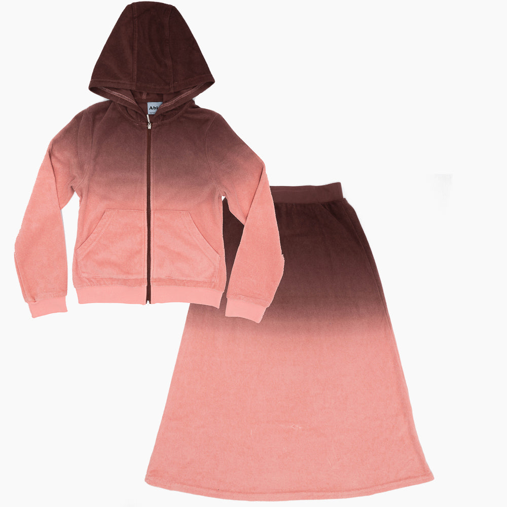 2pc Tie Dye Set in Ruby Wine by Abigail