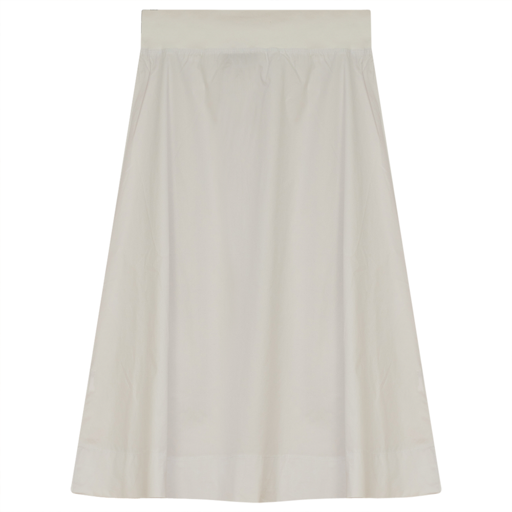 Ladies Short Cotton Belvedere Skirt With Pockets in White by Diciannove