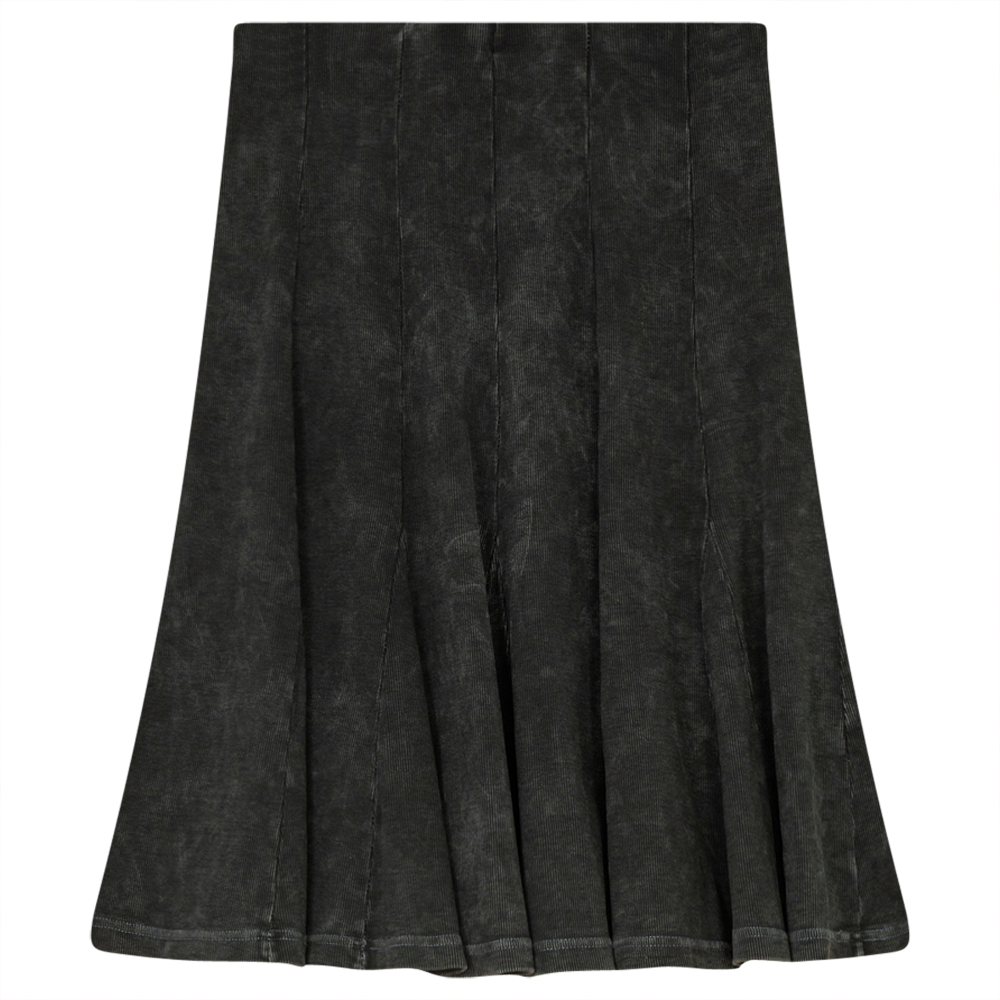 Ladies Paneled Short Denim Wash Skirt in by Red Myth