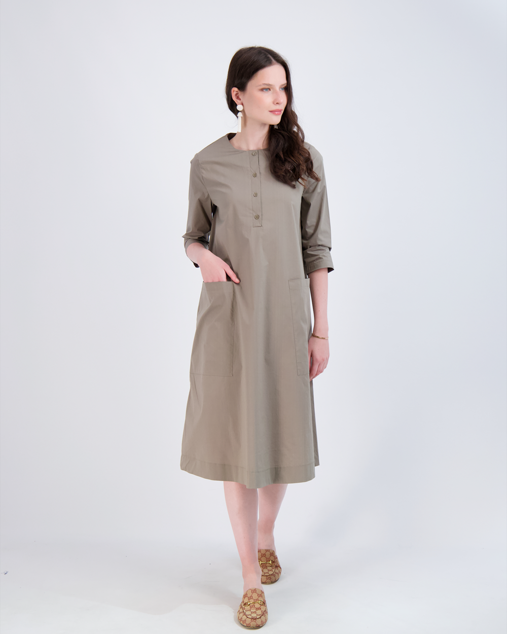 Shirt Dress With Pockets in by Maxmrkt