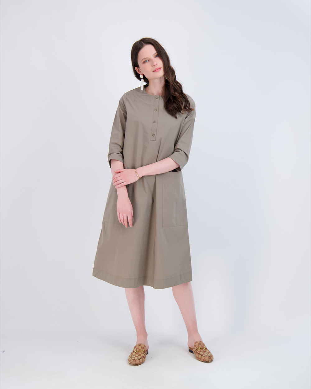 Shirt Dress With Pockets in by Maxmrkt