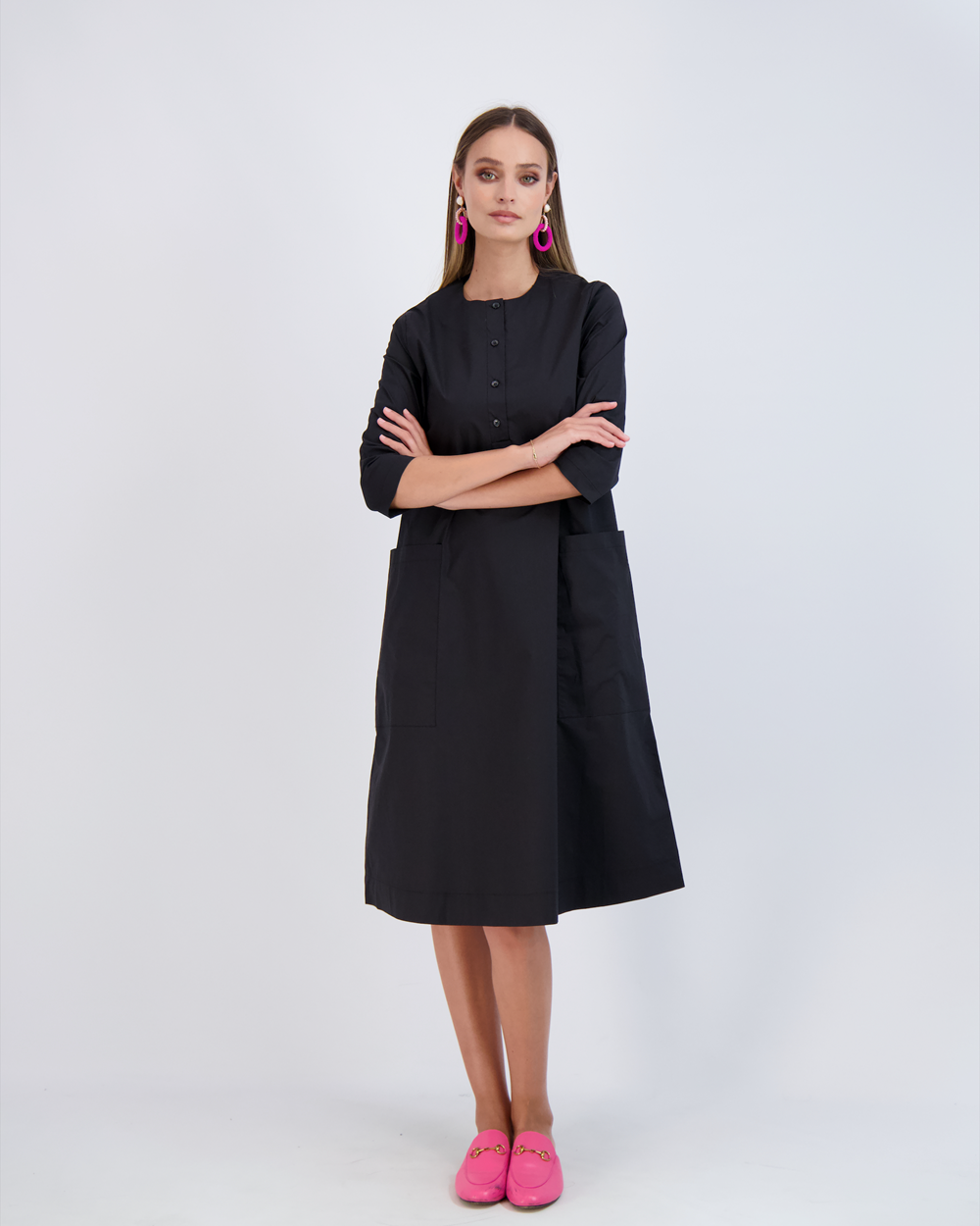 Shirt Dress With Pockets in by Maxmrkt