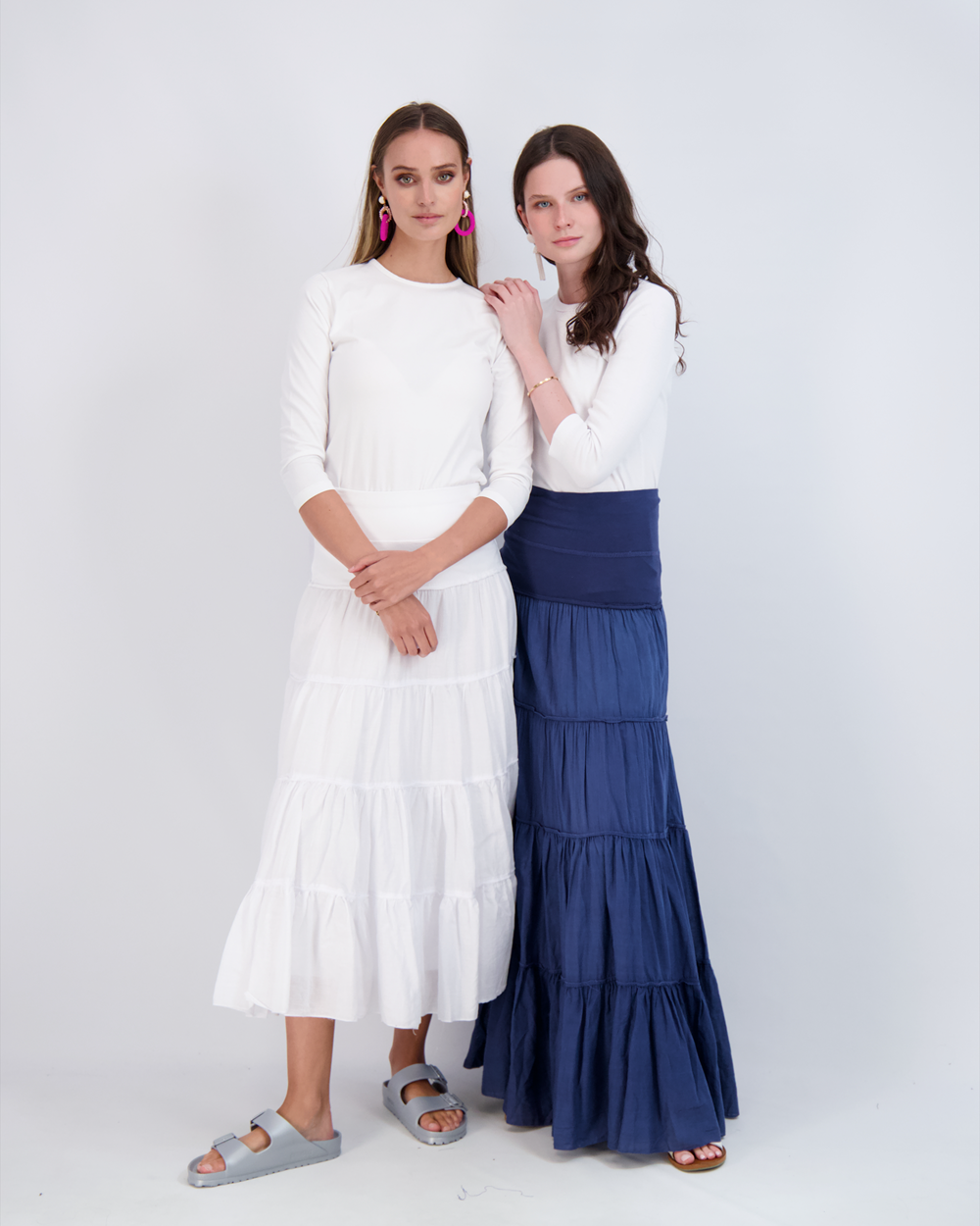 Ladies Tiered Maxi Gauze Skirt in by Red Myth