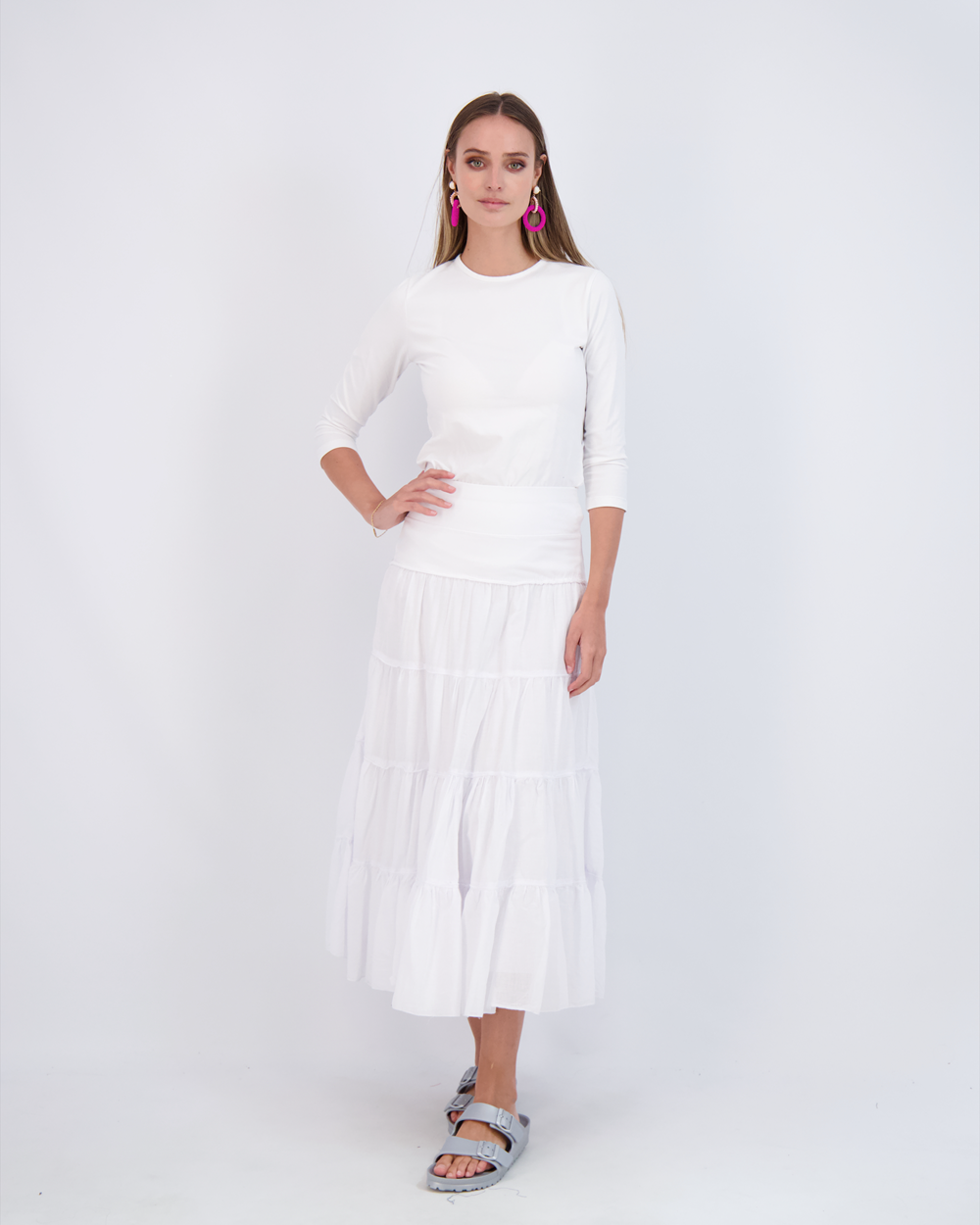 Ladies Tiered Maxi Gauze Skirt in by Red Myth