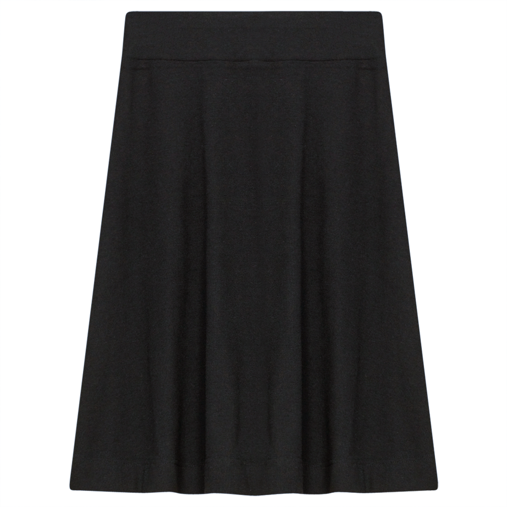 Ladies Cotton Stretch Short Skirt in Black by Oops