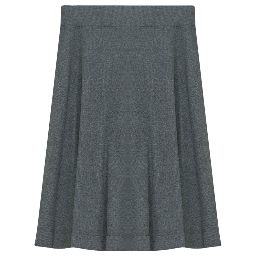 Ladies Cotton Stretch Short Skirt in Grey Mix by Oops