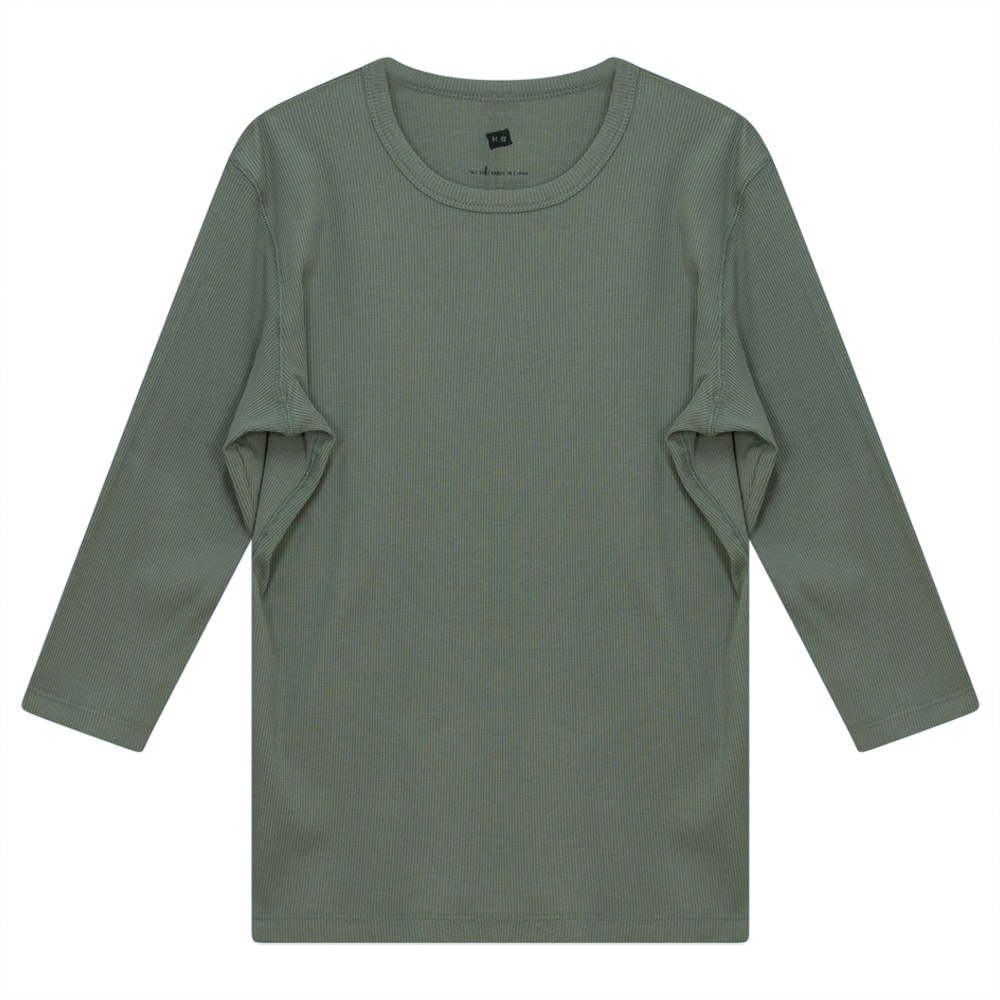 Rib T-Shirt in Basil by Riff