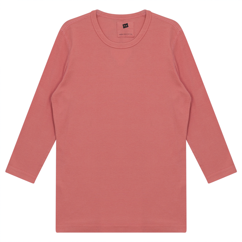 Rib T-Shirt in Rose by Riff