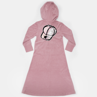 Long Terry Dress With Sequance in Dusty Pink by Abigail