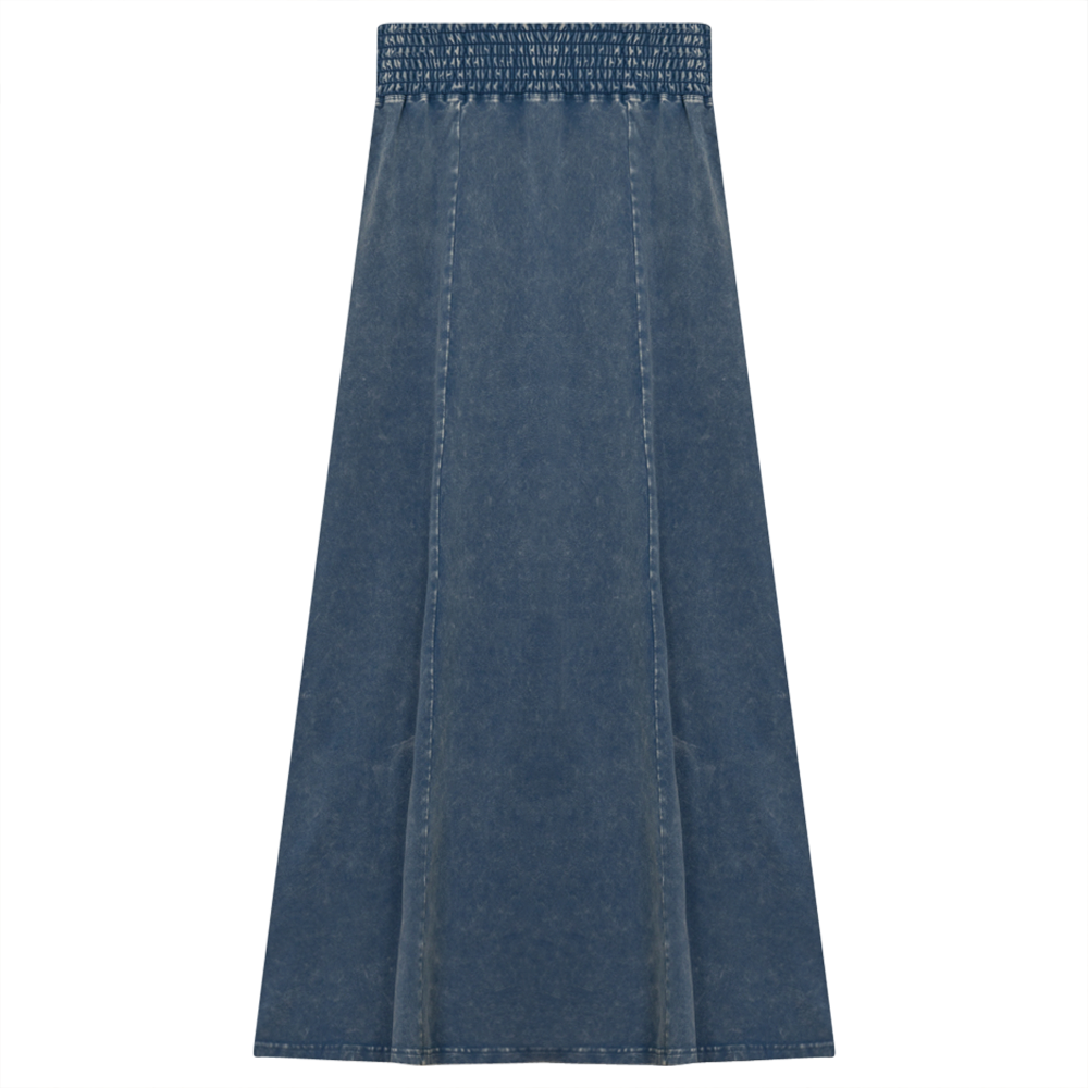 Wash Denim Skirt in Light Denim Wash by Spades