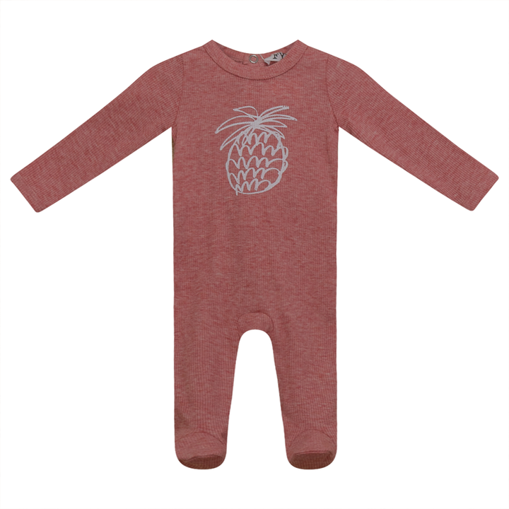 Pineapple Print Rib Onesie Cherry Baby Romper by {{ product_vemdor}}