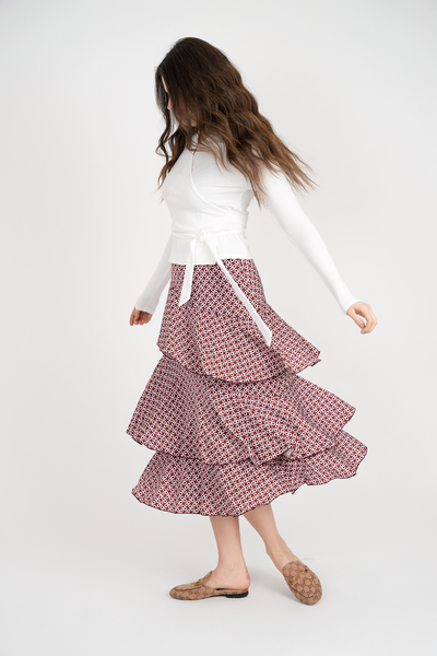 Ruffled Skirt With Zip Ginger Ladies Skirt - TheHushShop.com