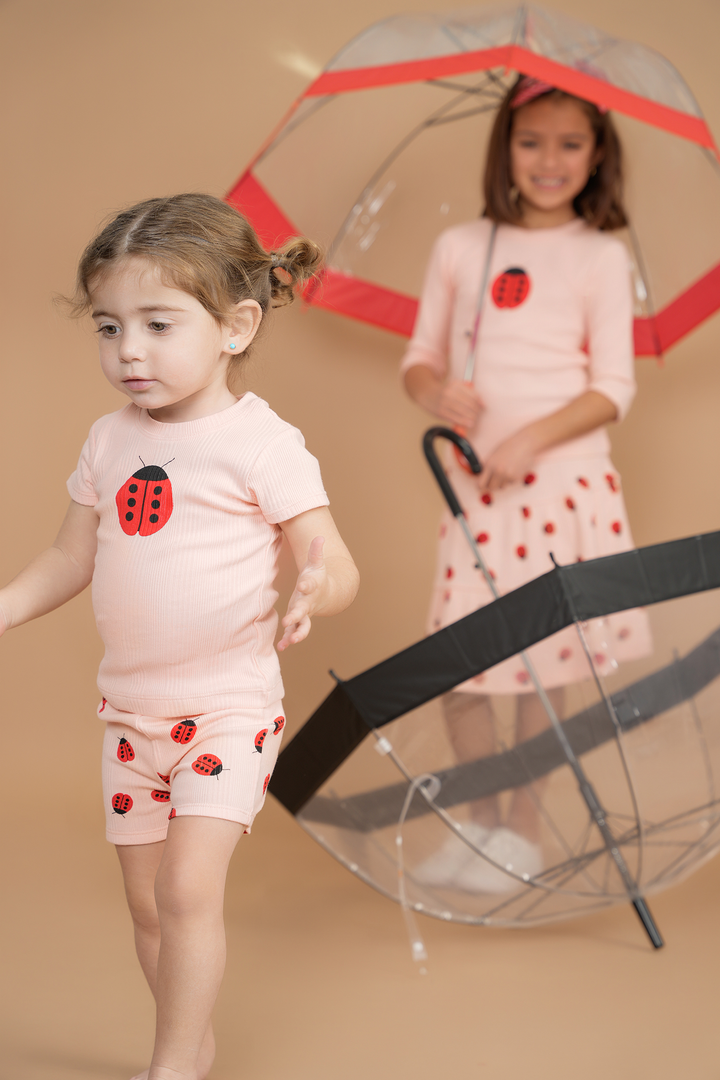 Ladybug Print Tiered Skirt Girls Skirt by {{ product_vemdor}}